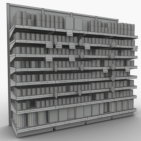 3d grocery shelves soup - - Grocery - Shelves - Soup 01 by BlueBrain